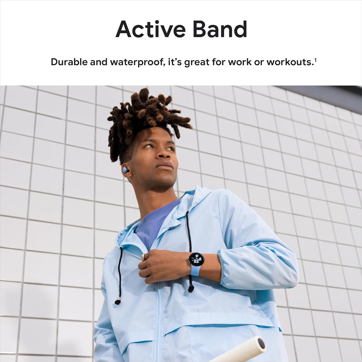 Google Active Band – Compatible with Pixel Watch & Watch 2 – Obsidian, Small