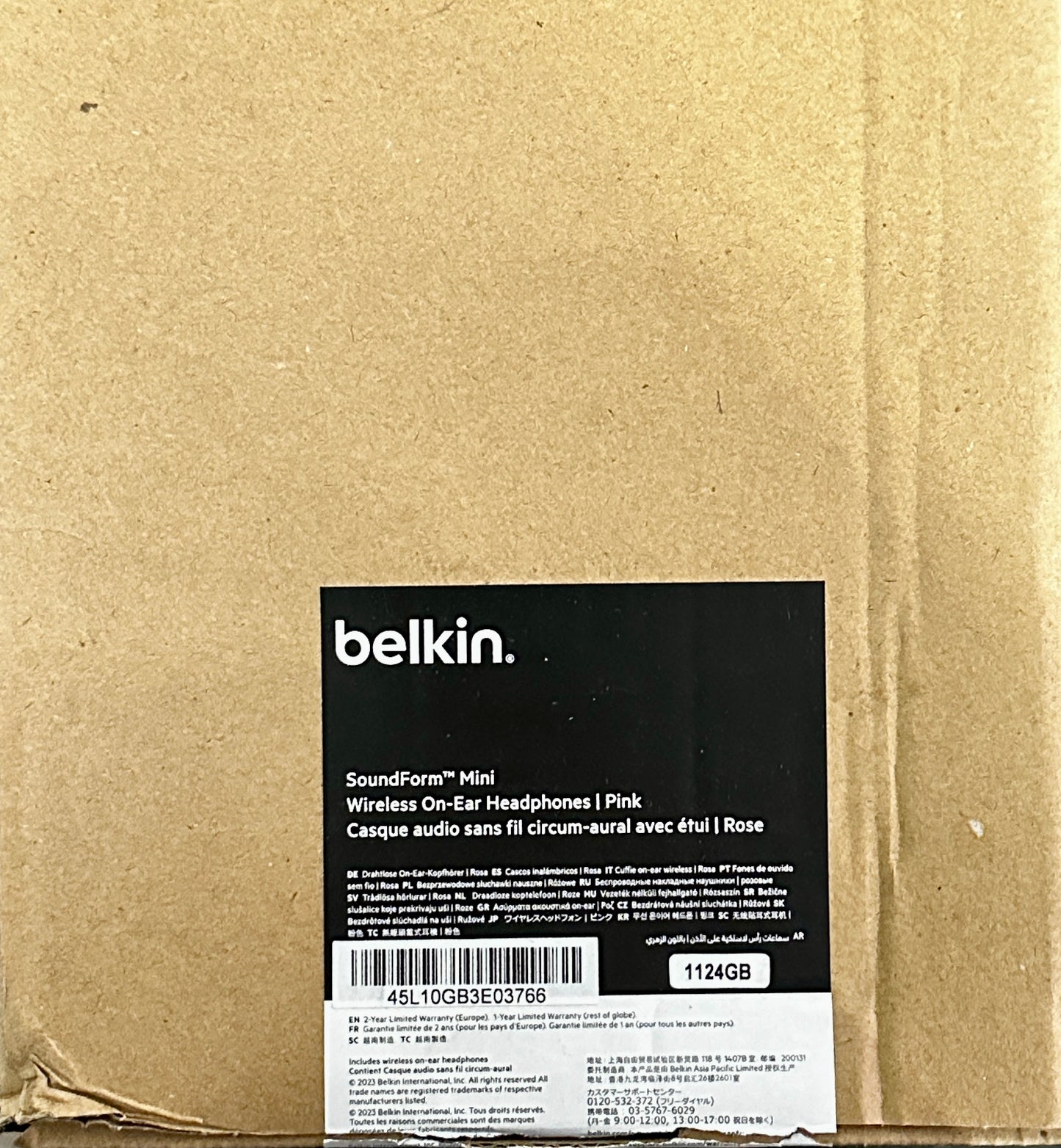 Belkin SoundForm Mini Kids Bluetooth Headphones – Pink – 85dB Safe Limit