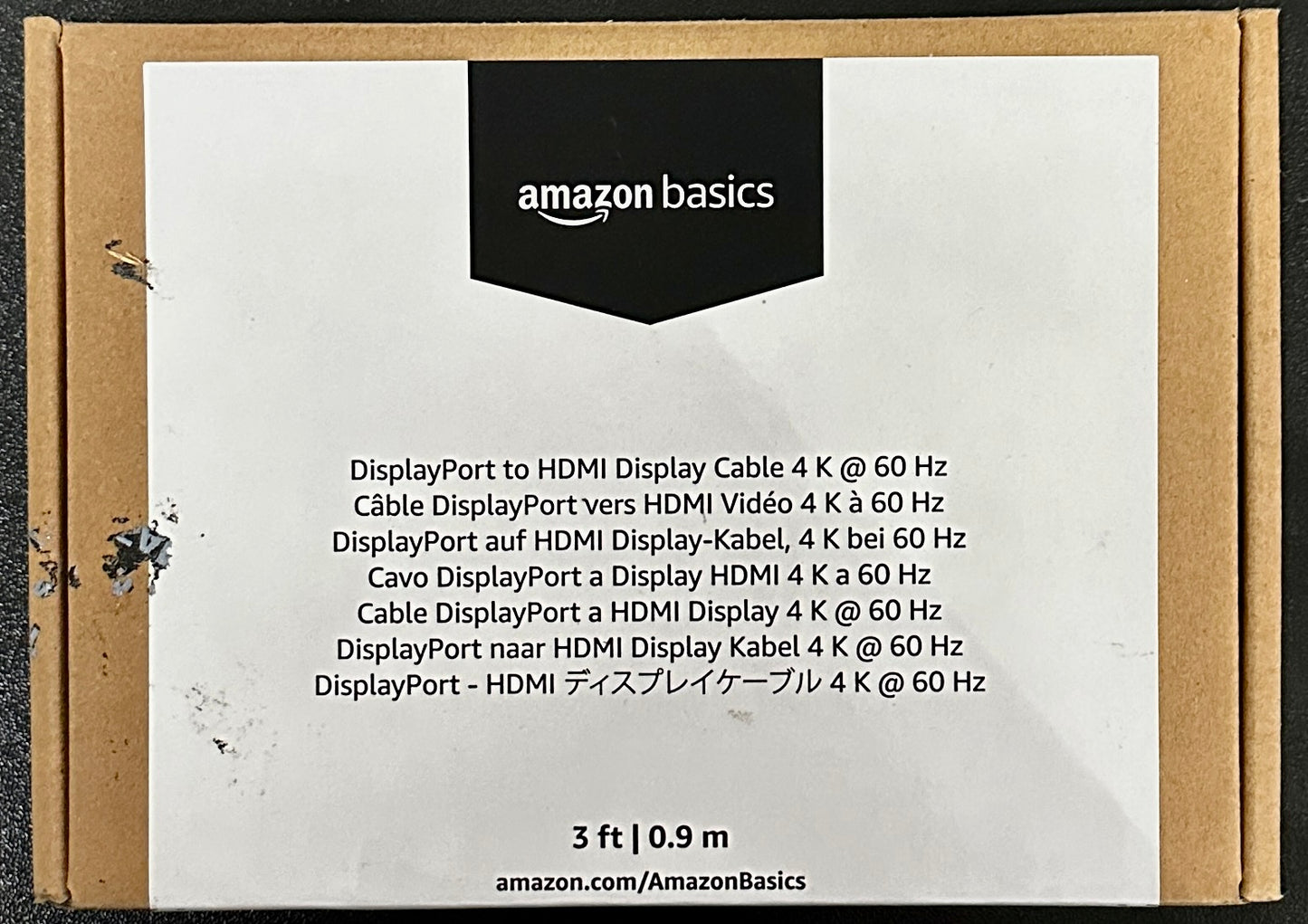 Amazon Basics DisplayPort to HDMI Cable 4K@60Hz – Uni-Directional