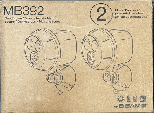 Beams MB392 400 Lumen Wireless Motion Sensor LED Spotlight 2-Pack Outdoor Dark Brown