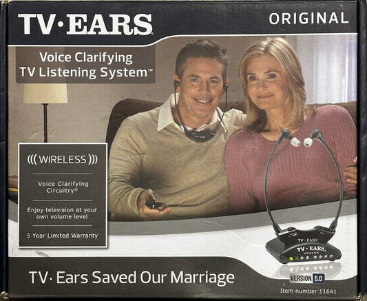 TV Ears Digital Wireless Headset System Seniors Hearing Aid Audio Device Model 11641