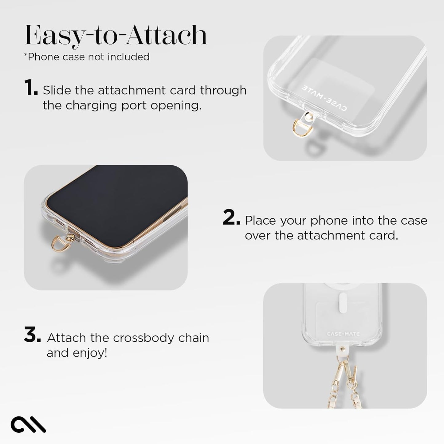 Case-Mate - Crossbody Chain for Any Cell Phone - Gold (OPEN BOX)