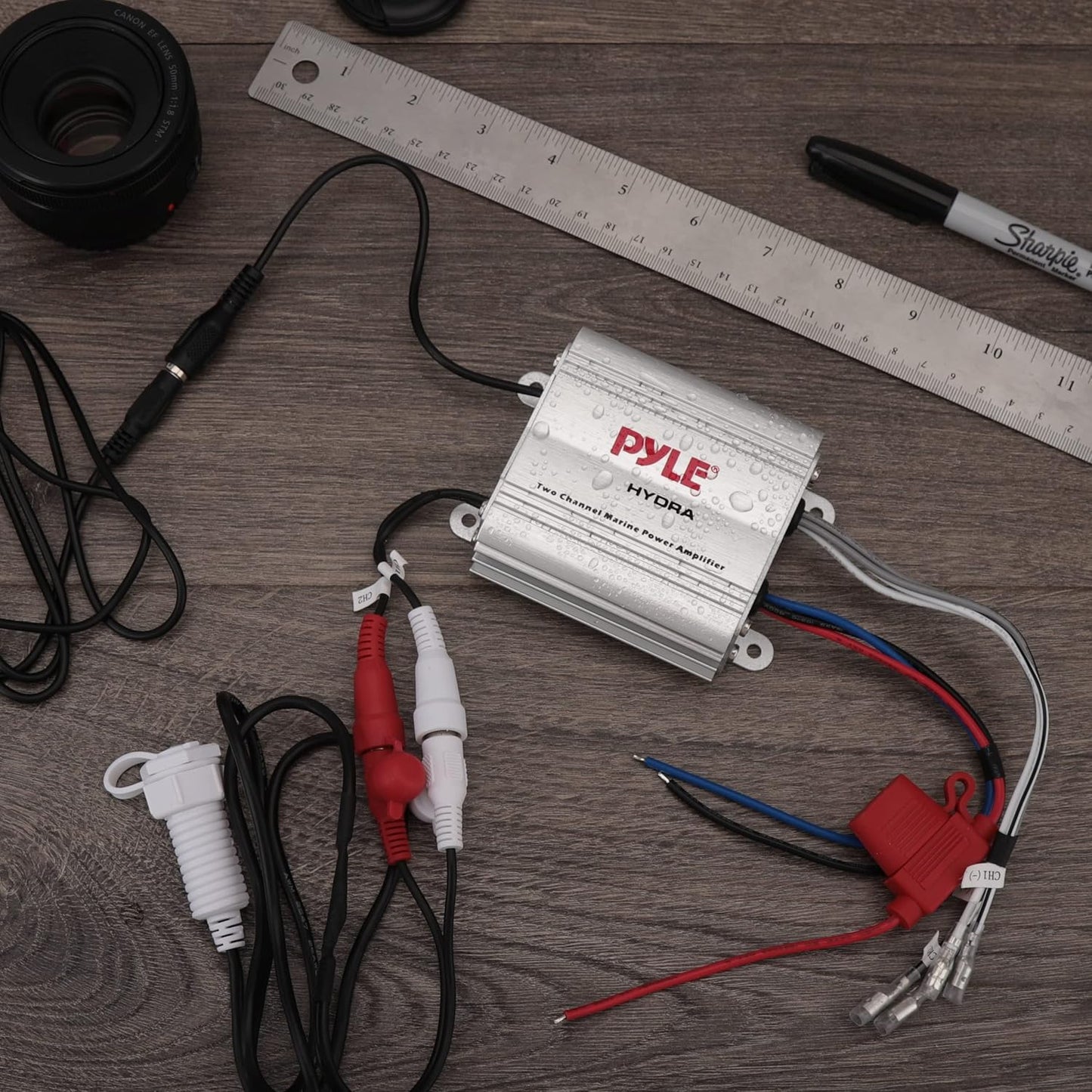 Pyle Hydra Marine Amplifier - Upgraded Elite Series 400 Watt (OPEN BOX)