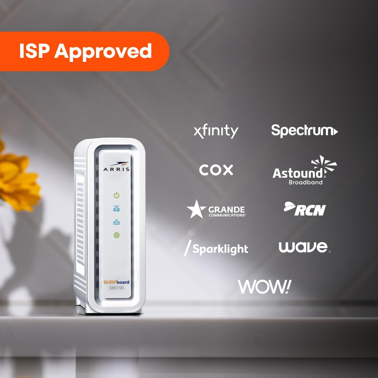 ARRIS SURFboard SB6190 DOCSIS 3.0 32 x 8 Gigabit Cable Modem