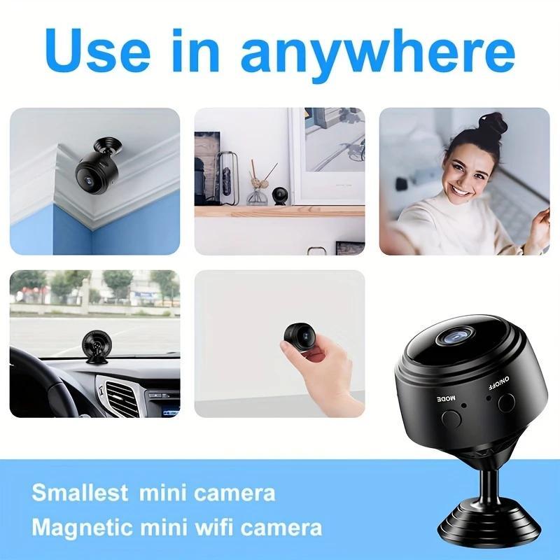 Mini HD Security Camera 1080p – WiFi Remote View, Easy Setup, Home Surveillance