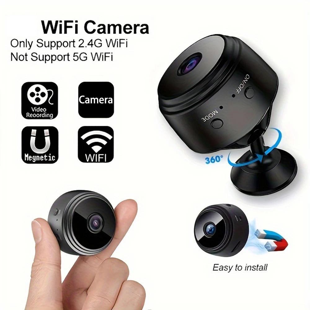 Mini HD Security Camera 1080p – WiFi Remote View, Easy Setup, Home Surveillance