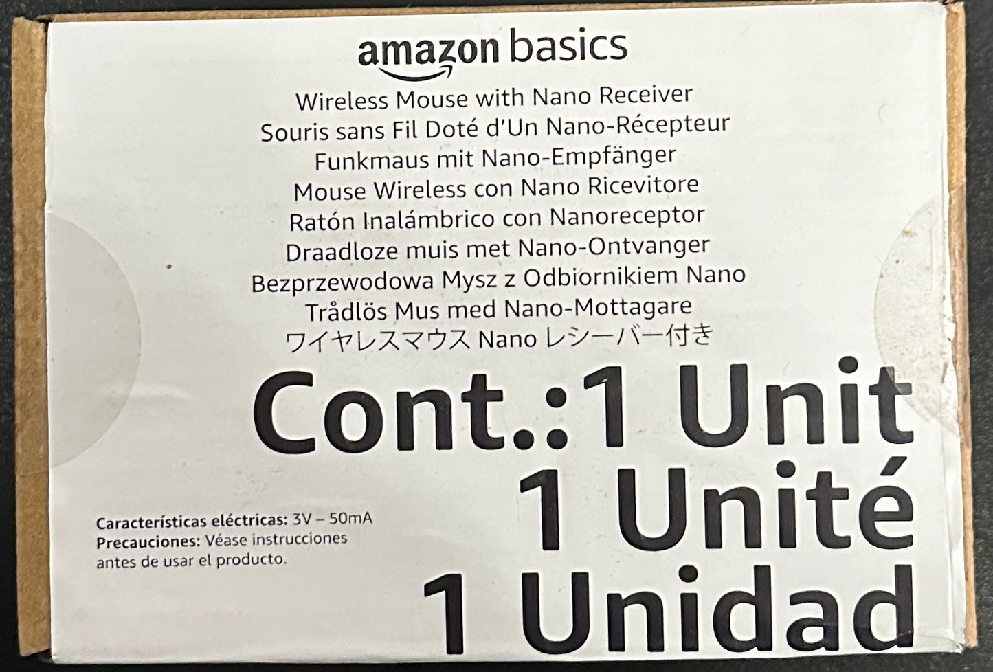 Amazon Basics 2.4GHz Wireless Optical Mouse – Nano Receiver, Black