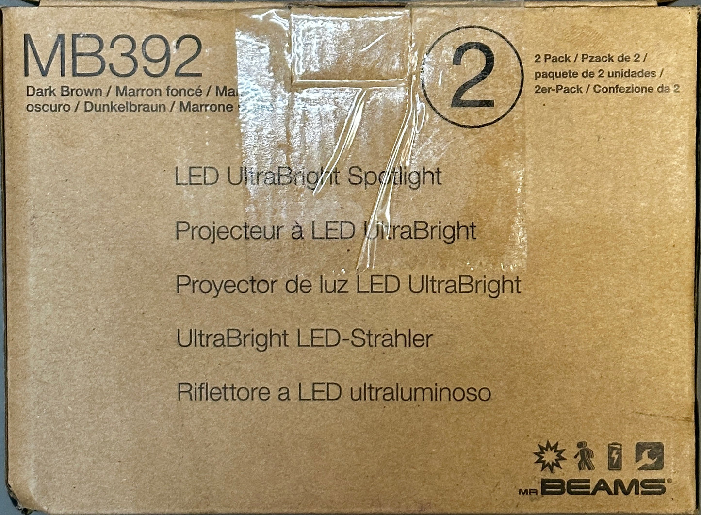 Beams MB392 400 Lumen Wireless Motion Sensor LED Spotlight 2-Pack Outdoor Dark Brown