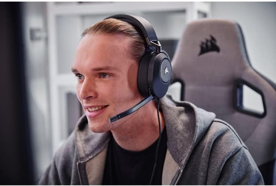 CORSAIR HS65 Surround Wired Gaming Headset – Dolby Atmos – PC, Mac, PS5, Xbox – Carbon