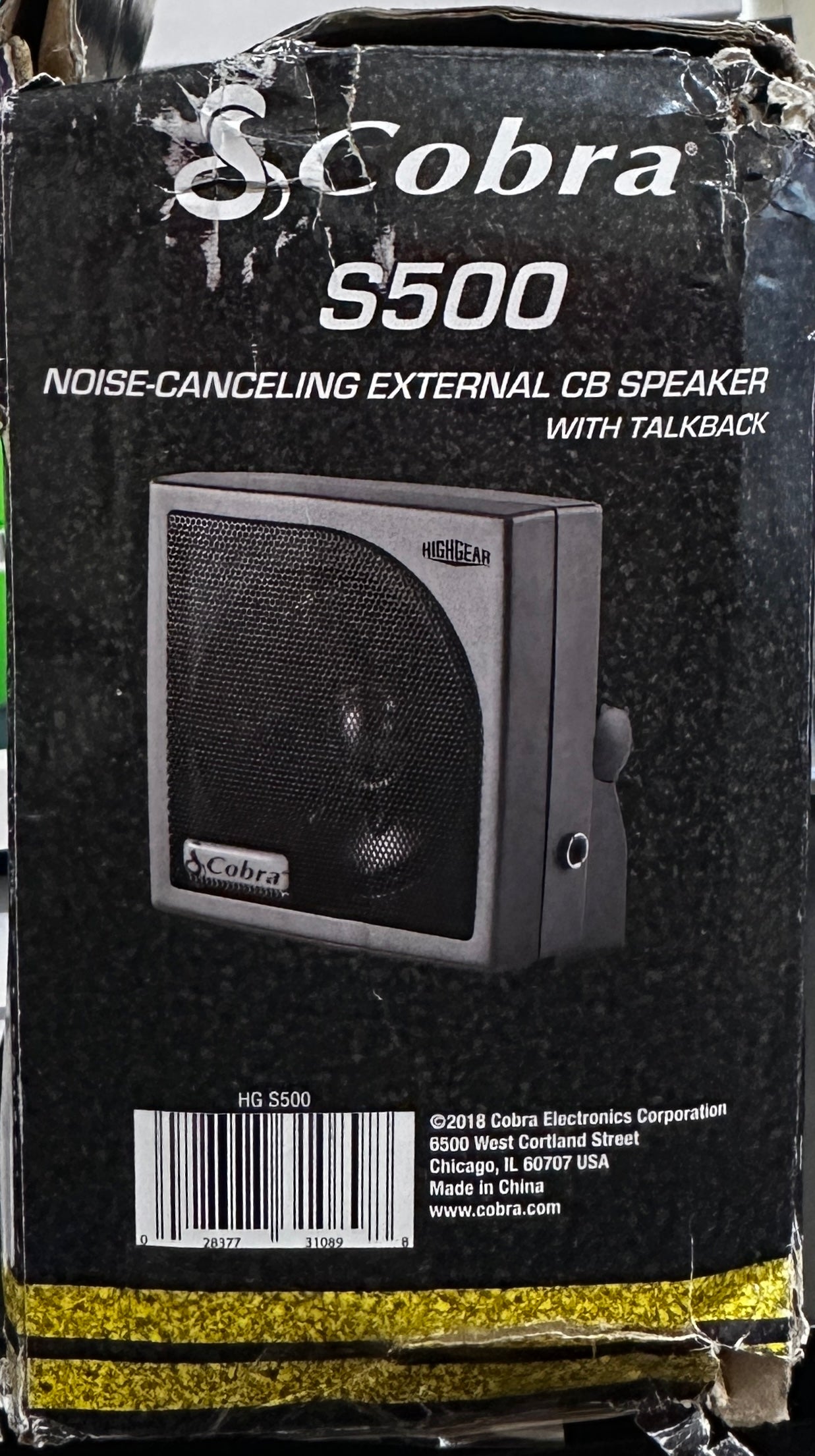 Cobra HG S500 External CB Speaker – 15W Power – Noise Canceling & Talk-Back