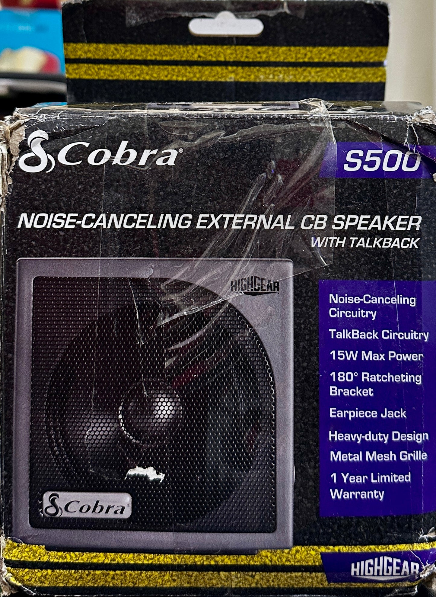 Cobra HG S500 External CB Speaker – 15W Power – Noise Canceling & Talk-Back