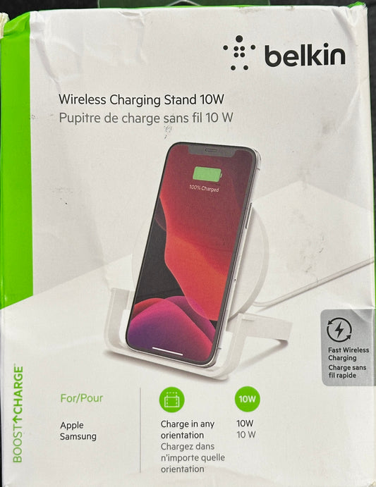 Belkin Quick Charge 10W Wireless Charger -Qi-Certified Charger Stand White