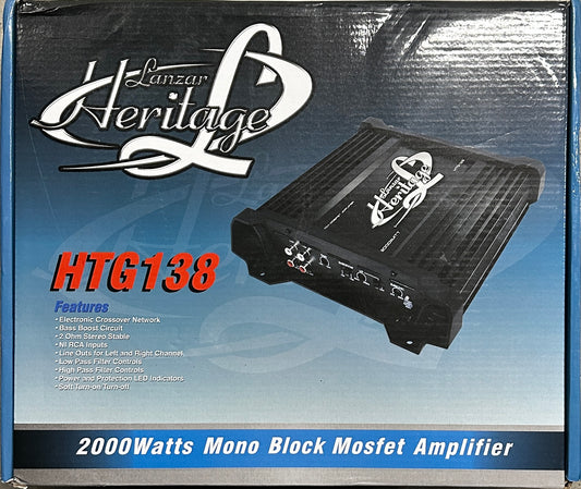 Pyle Lanzar HTG138 Mono-Block MOSFET Car Amplifier