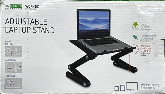 WorkEZ Adjustable Laptop Stand – Foldable Ergonomic Desk & Bed Laptop Holder