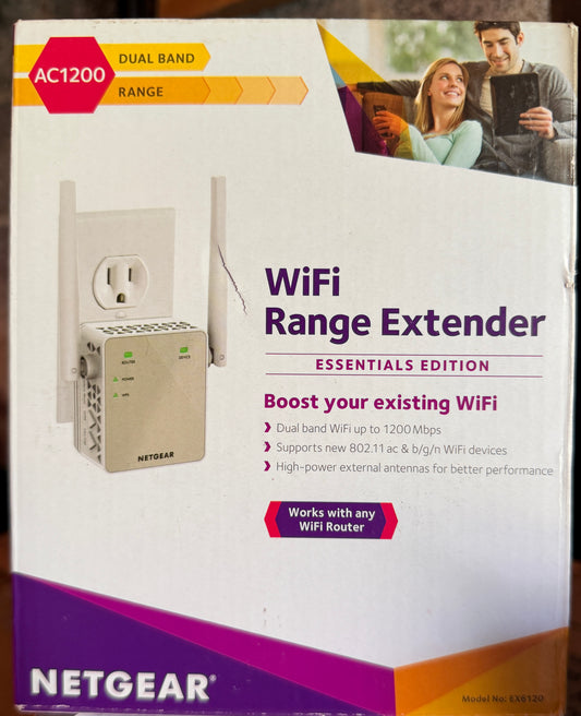 NETGEAR EX6120-100NAS AC1200 Dual Band WiFi Range Extender