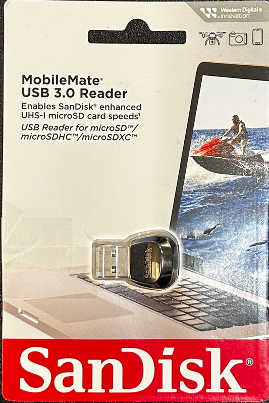 SanDisk MobileMate USB 3.0 MicroSD Card Reader- SDDR-B531-GN6NN (OPEN BOX)