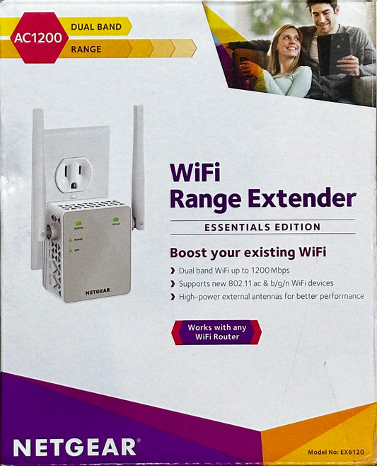 NETGEAR EX6120-100NAS AC1200 Dual Band WiFi Range Extender