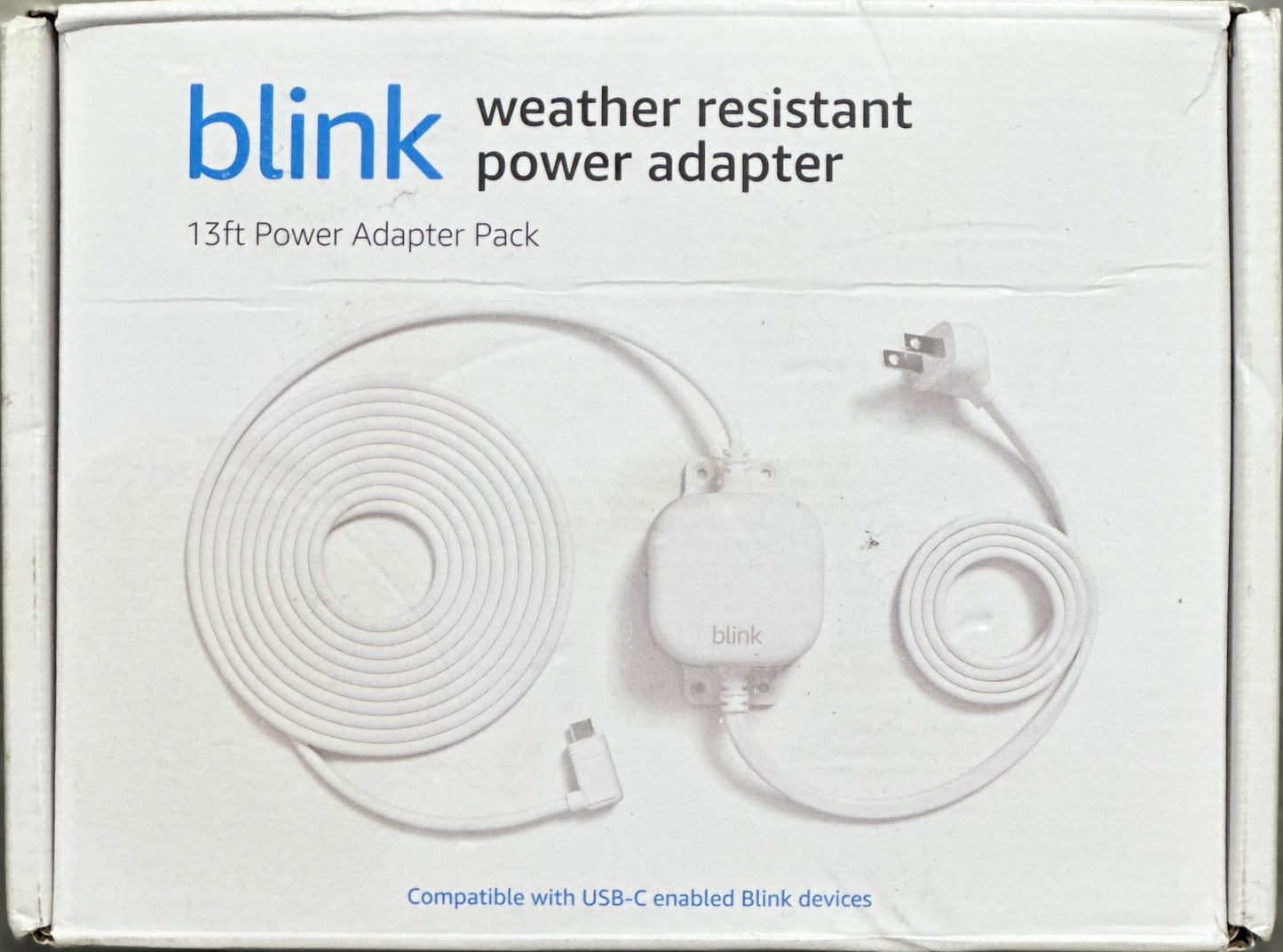 Blink Weather Resistant 13ft Power Adapter for Blink Mini 2 and Blink Outdoor 4