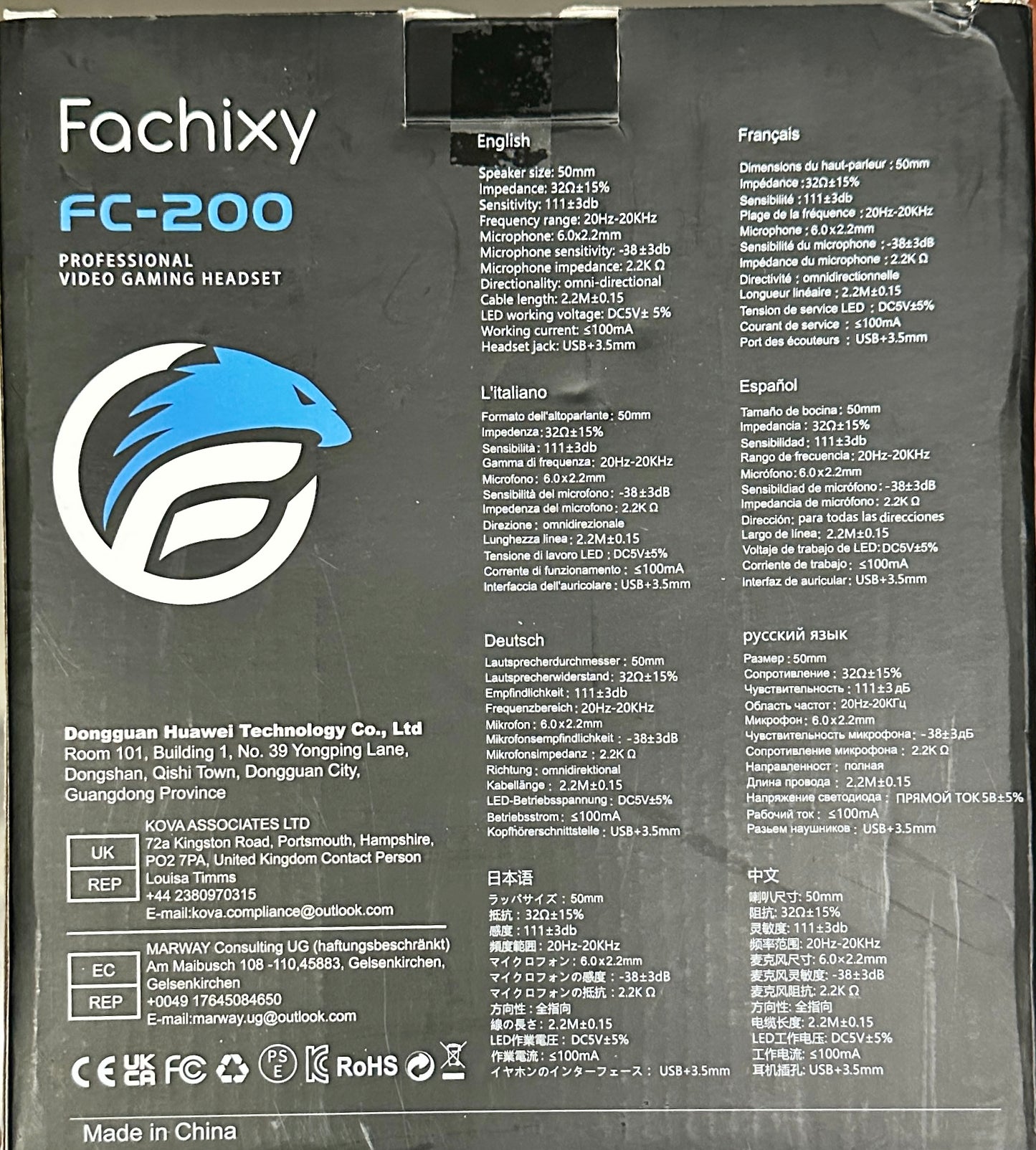 Fachixy FC200 Gaming Headset with Mic for PS4/PS5/PC/Mac/Xbox One, Noise Canceling Headset with Stereo Microphone Sound, Computer Headset with 3.5mm Jack & RGB Light