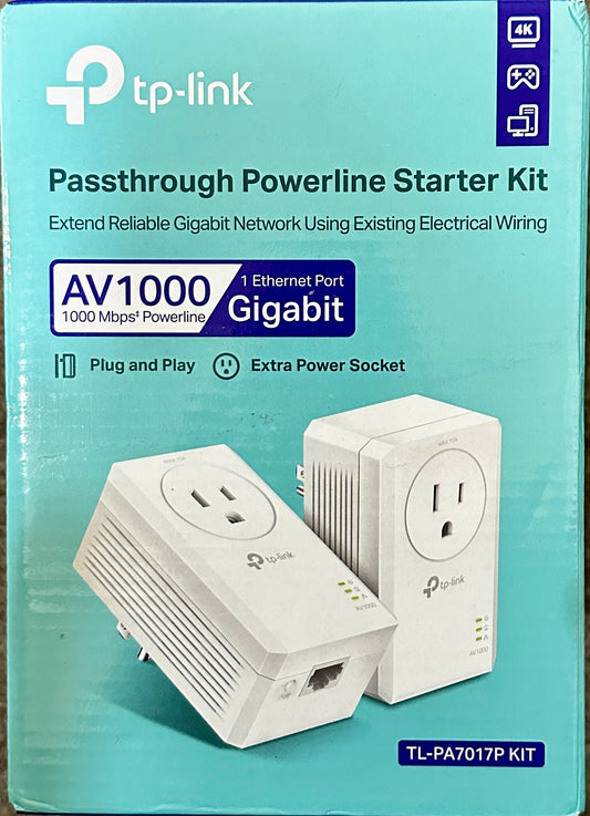 TP-Link AV1000 Gigabit Powerline Starter TL-PA7017P KIT (OPEN BOX)