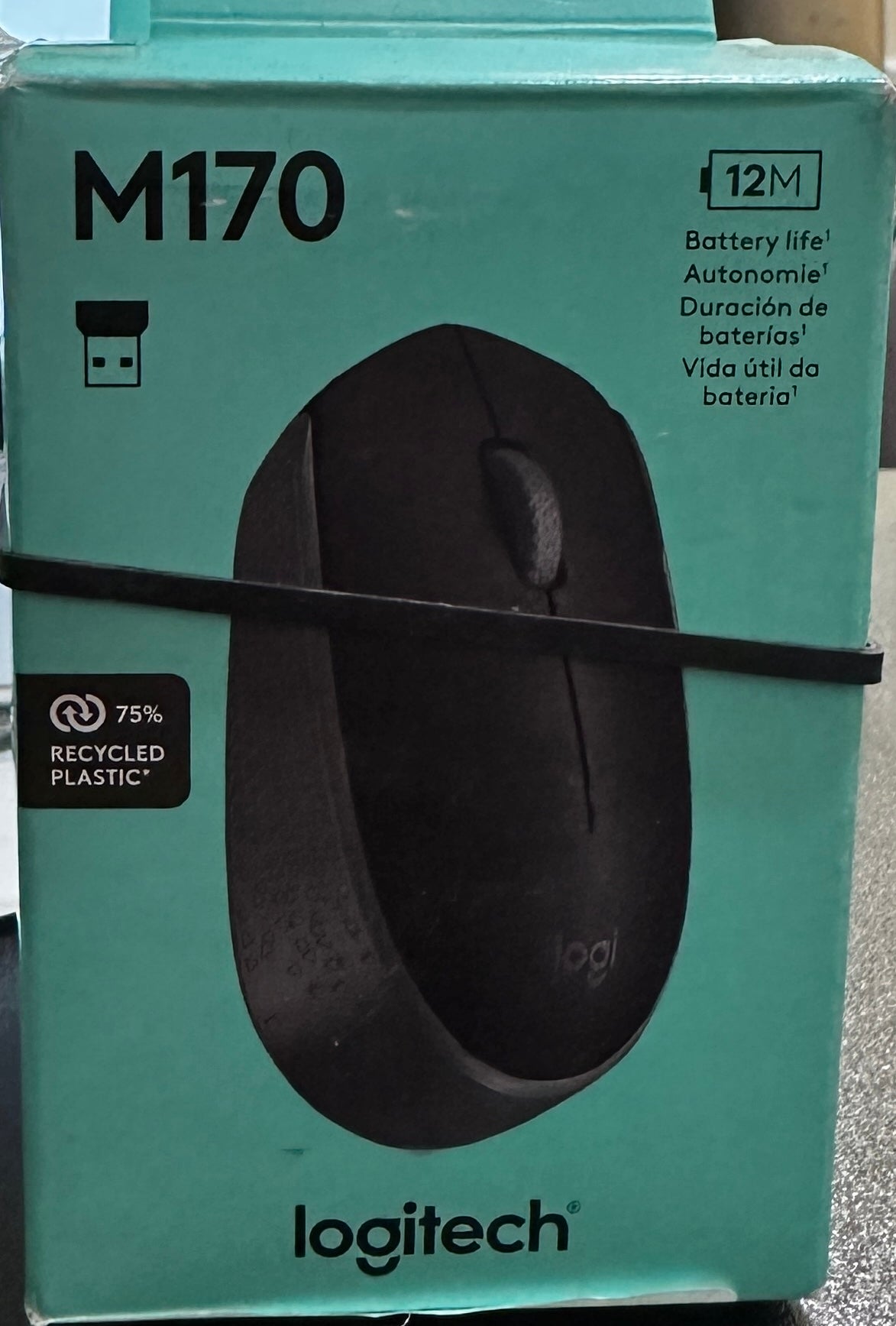 Logitech M170 Wireless Mouse for PC, Mac, Laptop, 2.4 GHz with USB Mini Receiver (OPEN BOX)