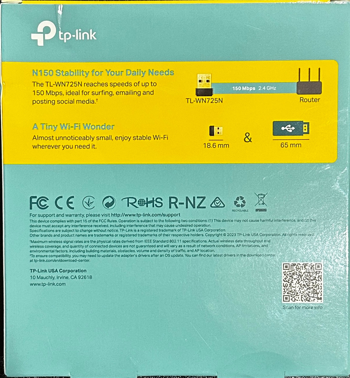 TP-Link TL-WN725N 150Mbps Wireless N USB Adapter