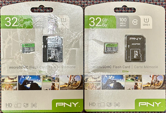 PNY Elite Class 10 U1 microSDHC Flash Memory Card 32GB - 2 Pack (OPEN BOX)