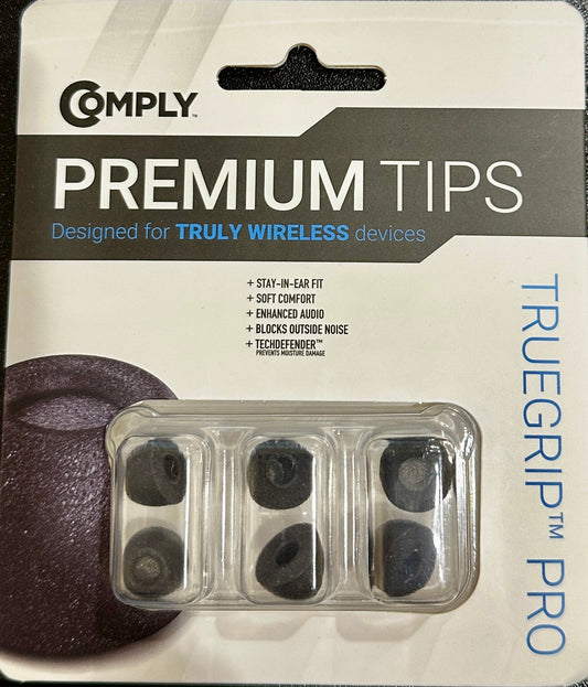 Comply Truegrip Pro Premium Earphone Foam Tips TW-200-C Black (OPEN BOX)