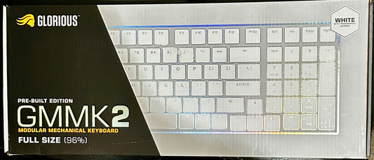 Glorious GMMK2 96% Fox Prebuilt Gaming Keyboard, White (OPEN BOX)