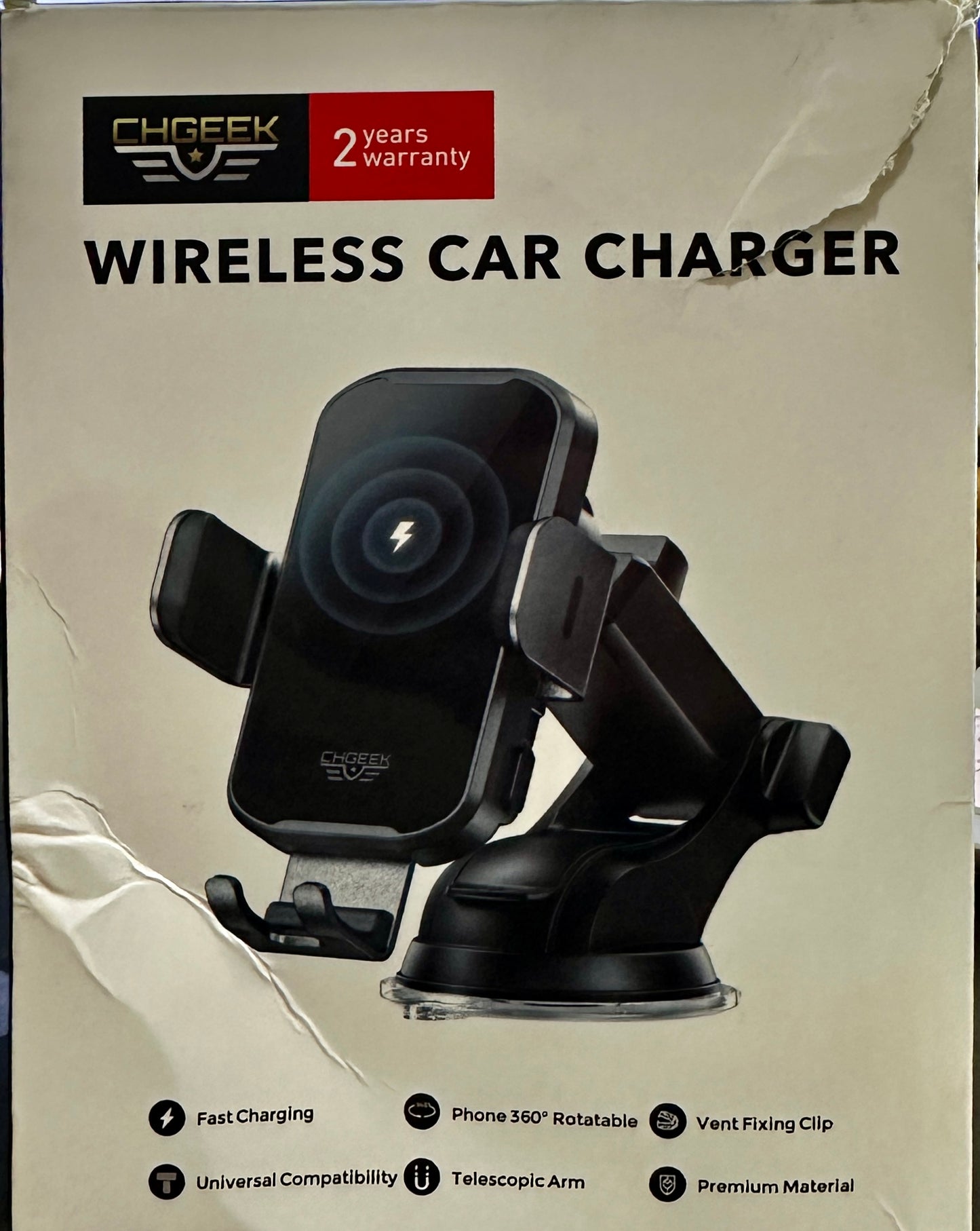 CHGeek Wireless Car Charger Phone Holder Mount (OPEN-DAMAGE BOX)