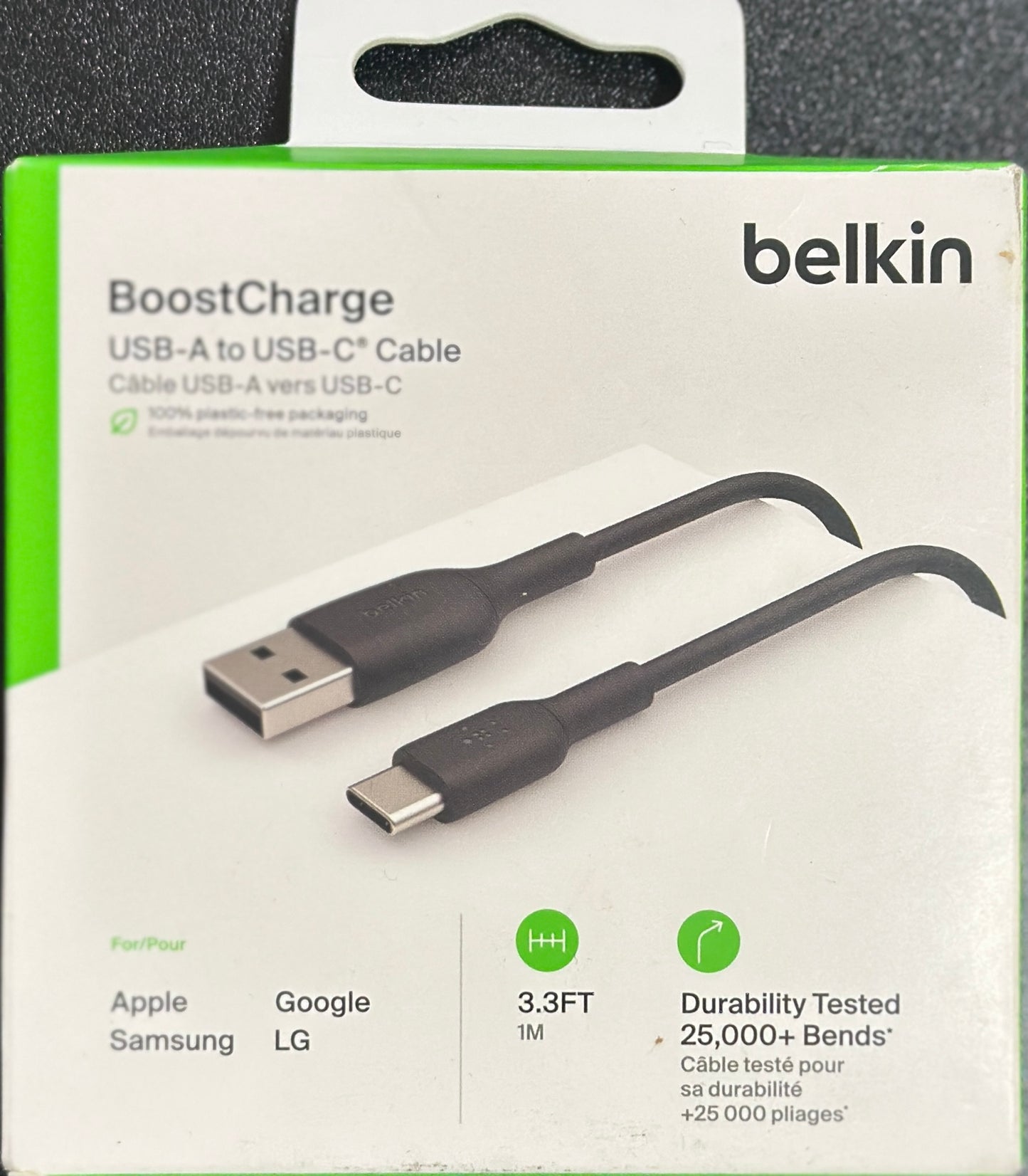 Belkin BoostCharge USB-A to USB-C Cable 3.3ft 1M  (OPEN BOX)