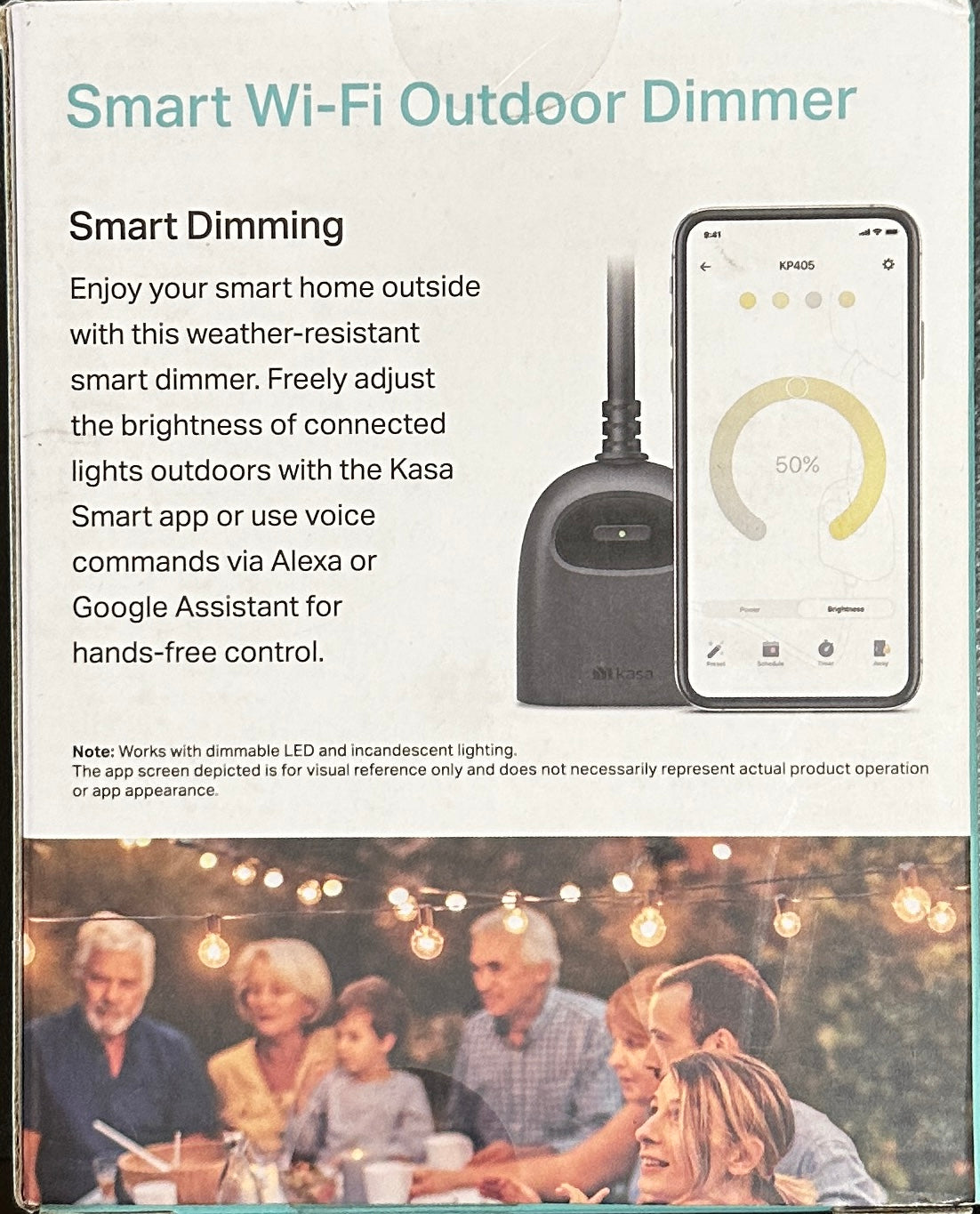Kasa Smart Wi-Fi Outdoor Dimmer KP405