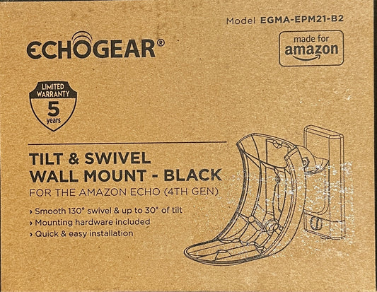 Made For Amazon Wall Mount, Black, Echo (4th generation) (OPEN BOX)