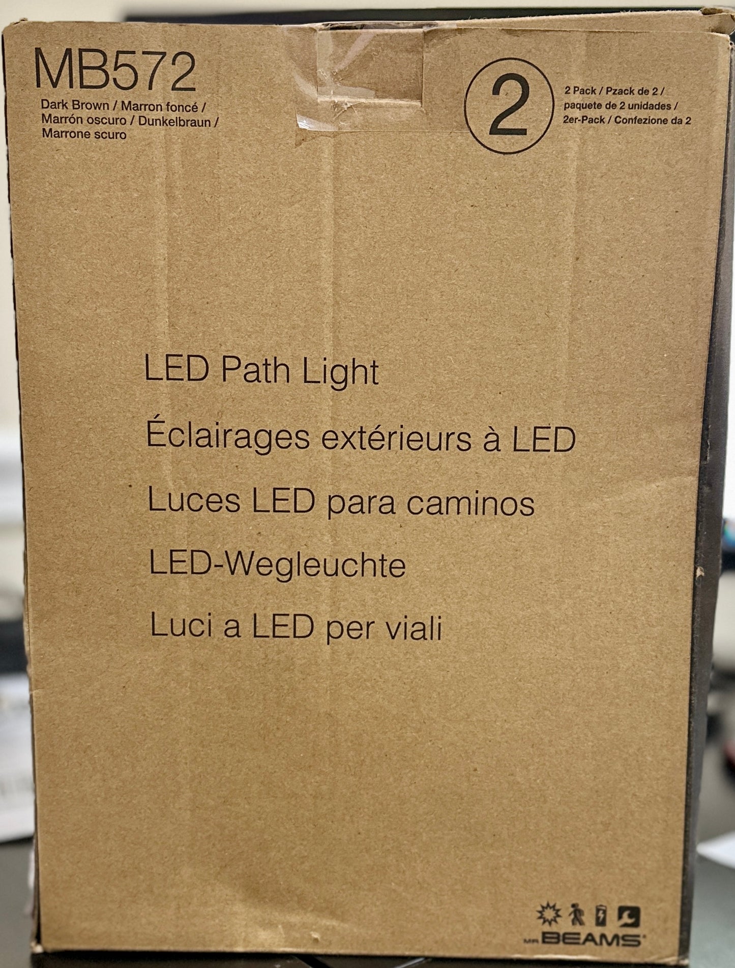 Beams MB572 35 Lumen Wireless LED Motion Sensor Path Light, 2 Pack, Brown (OPEN BOX)