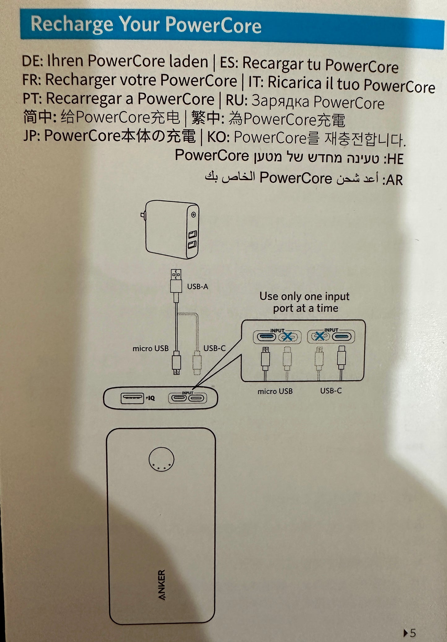 Anker PowerCore Slim 10000 Charging Portable External Battery (A1229) (OPEN BOX)