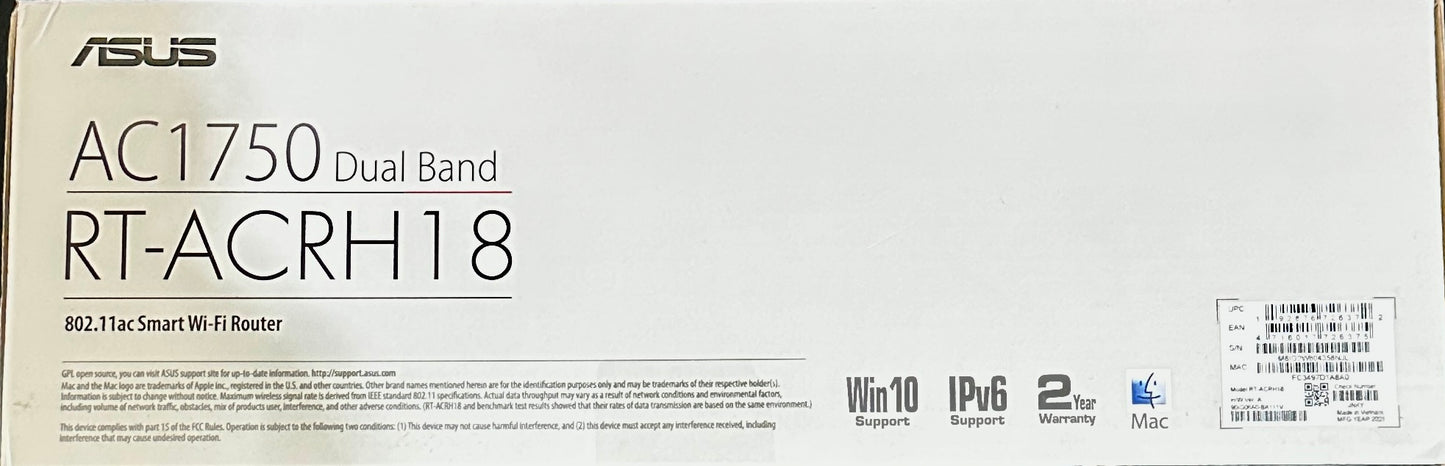 ASUS AC1750 WiFi Router RT-ACRH18