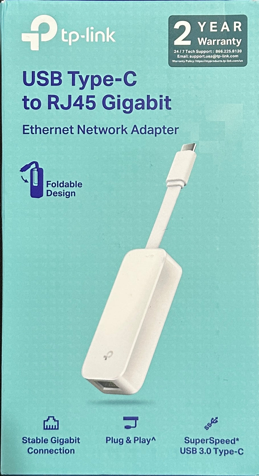 TP-Link USB C to Ethernet Adapter (UE300C) RJ45 to USB C