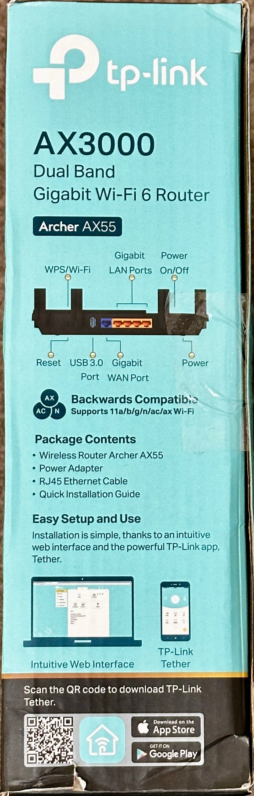 TP-Link AX3000 WiFi 6 Router (Archer AX55)