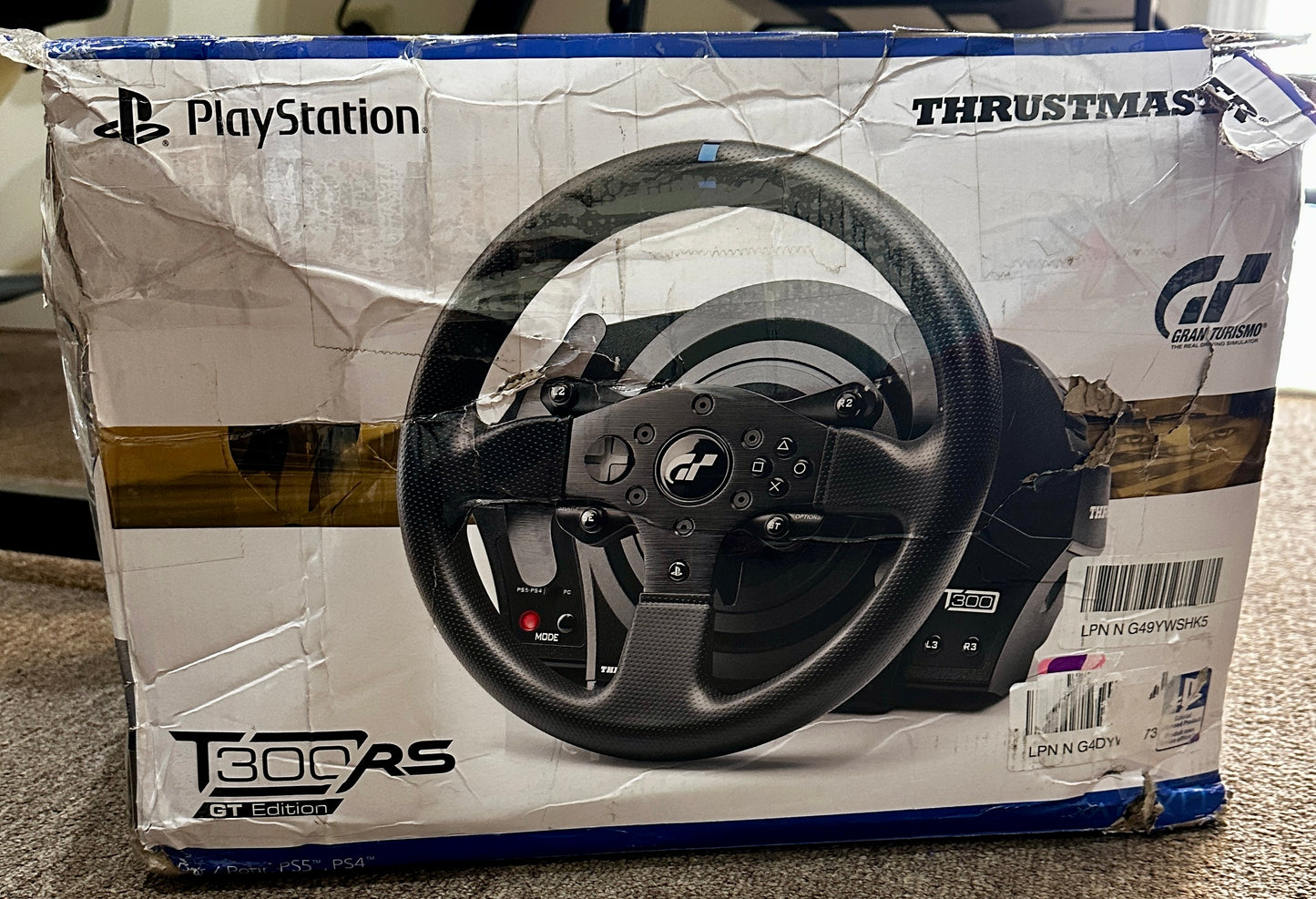 Thrustmaster T300 RS GT Edition Racing Wheel w/ Pedals for PS3, PS4 & PC (DAMAGE BOX)