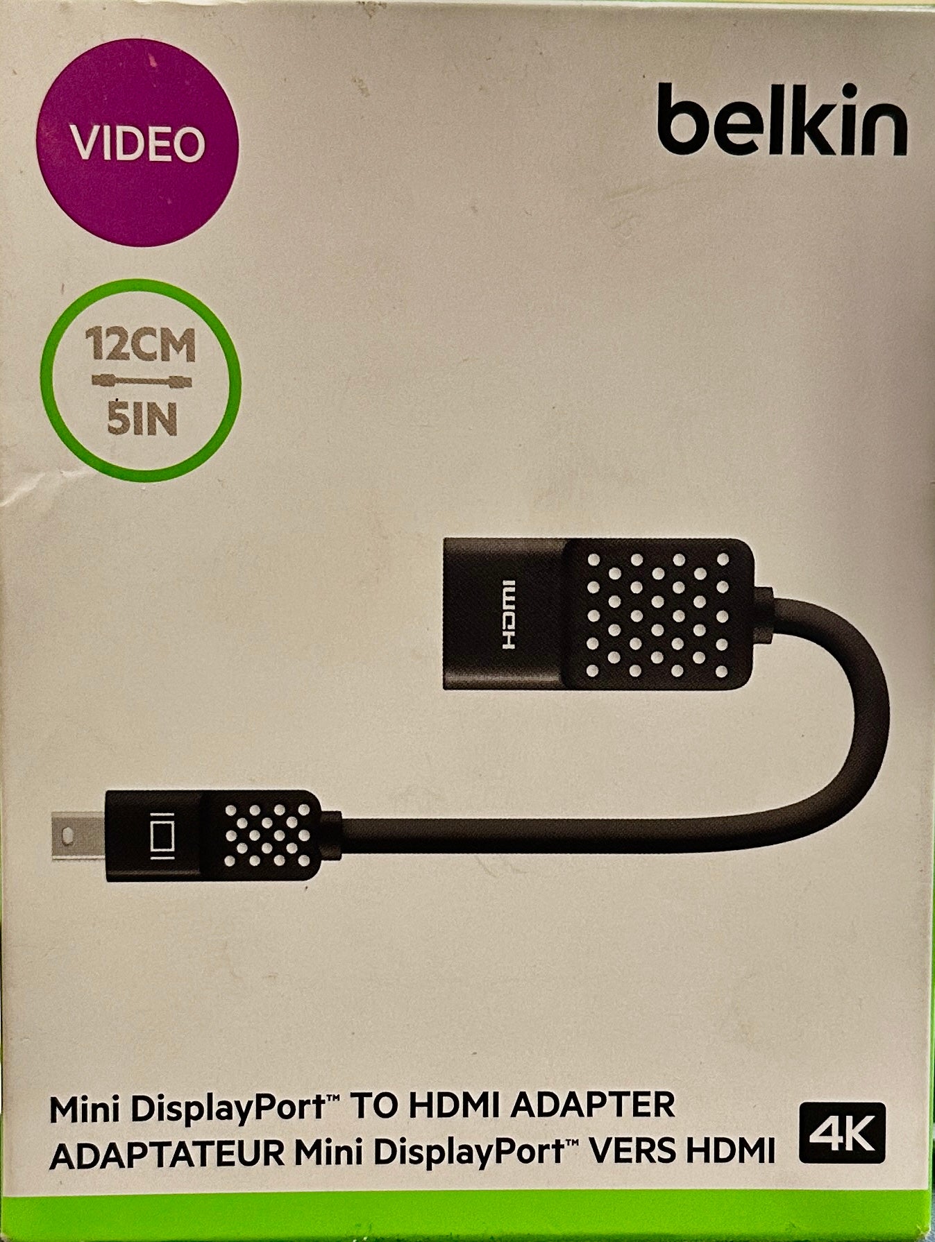 Belkin Mini DisplayPort to HDMI Adapter Surface Pro Ultrawide Resolution 4K (OPEN BOX)