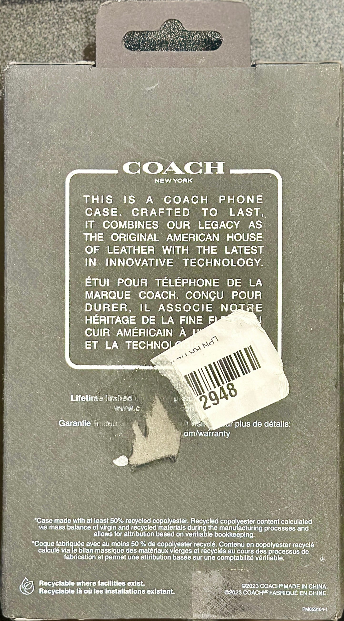 Coach Signature Canvas Slim Wrap Case for Apple iPhone 15Pro