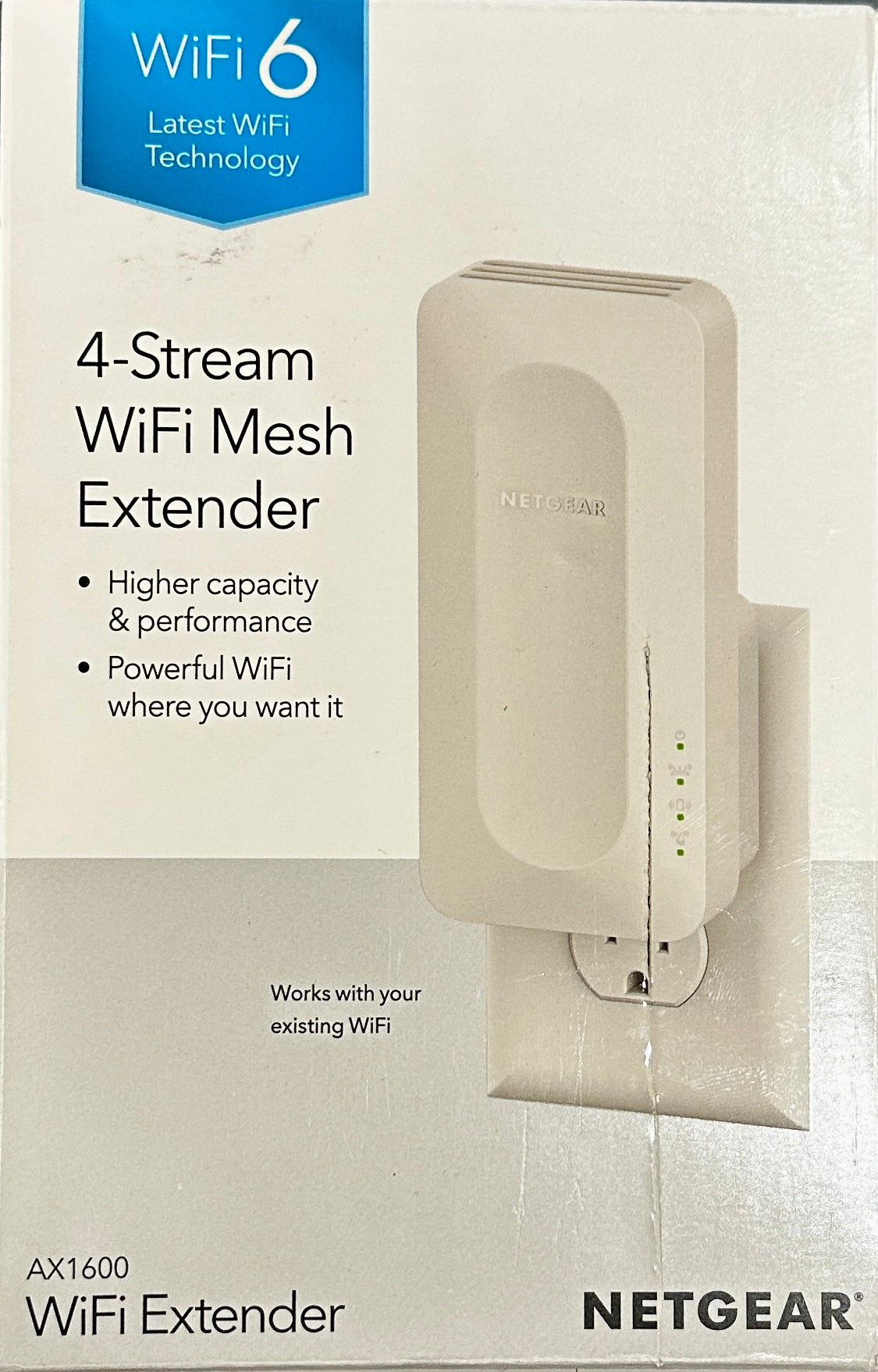 NETGEAR (EAX12) AX1600 WiFi 6 Dual-Band Range Extender Signal Booster (OPEN BOX)