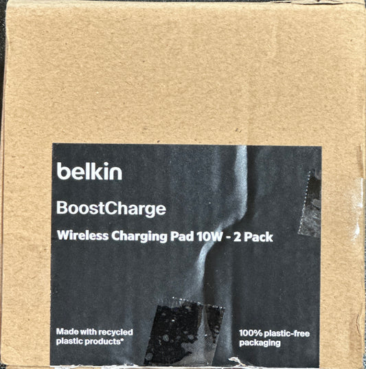 2 Pack Belkin Quick Charge Wireless Charging Pad 10W (OPEN BOX)