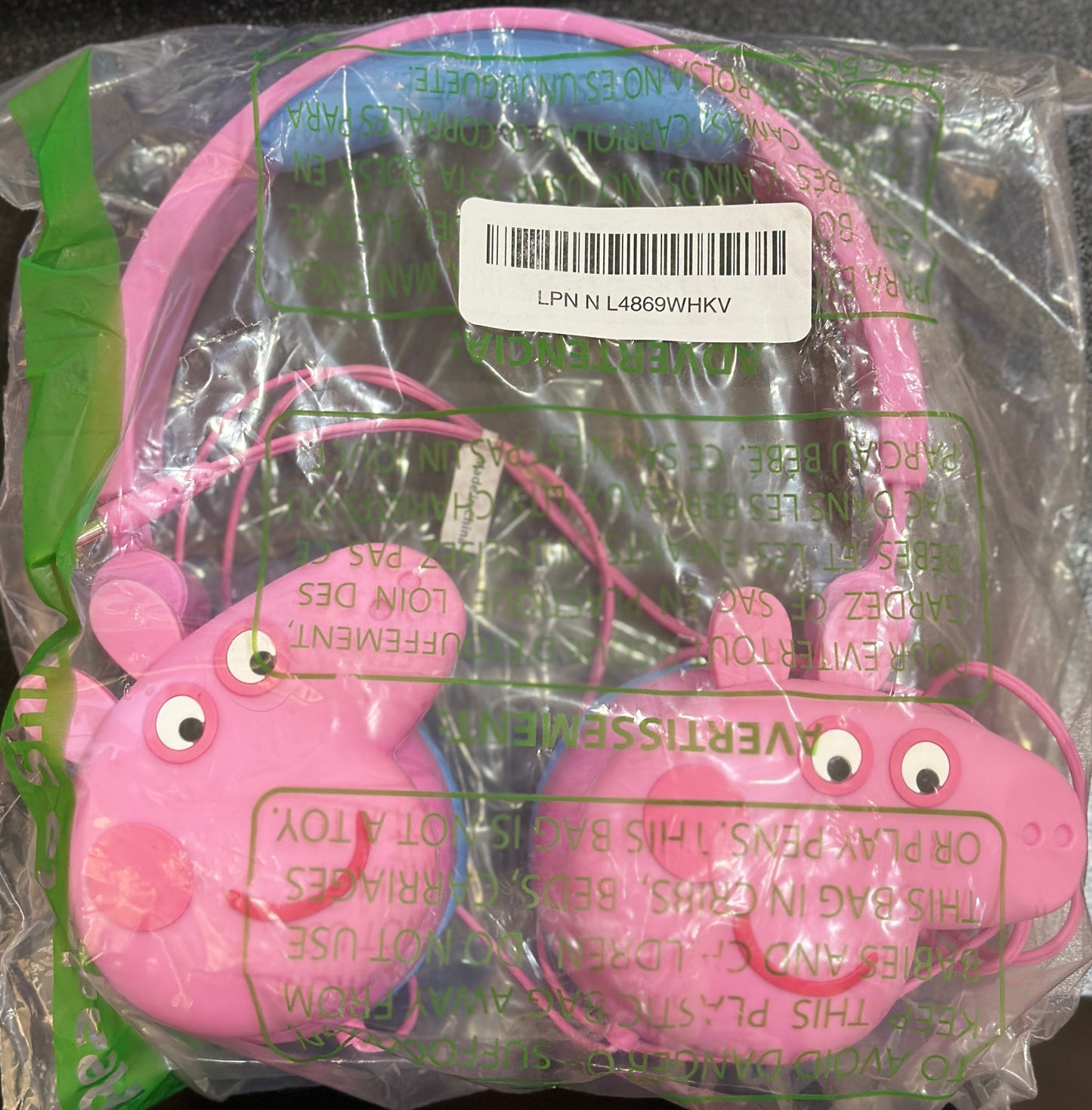 Peppa Pig - Over-Ear Headphones for Kids (NO BOX)