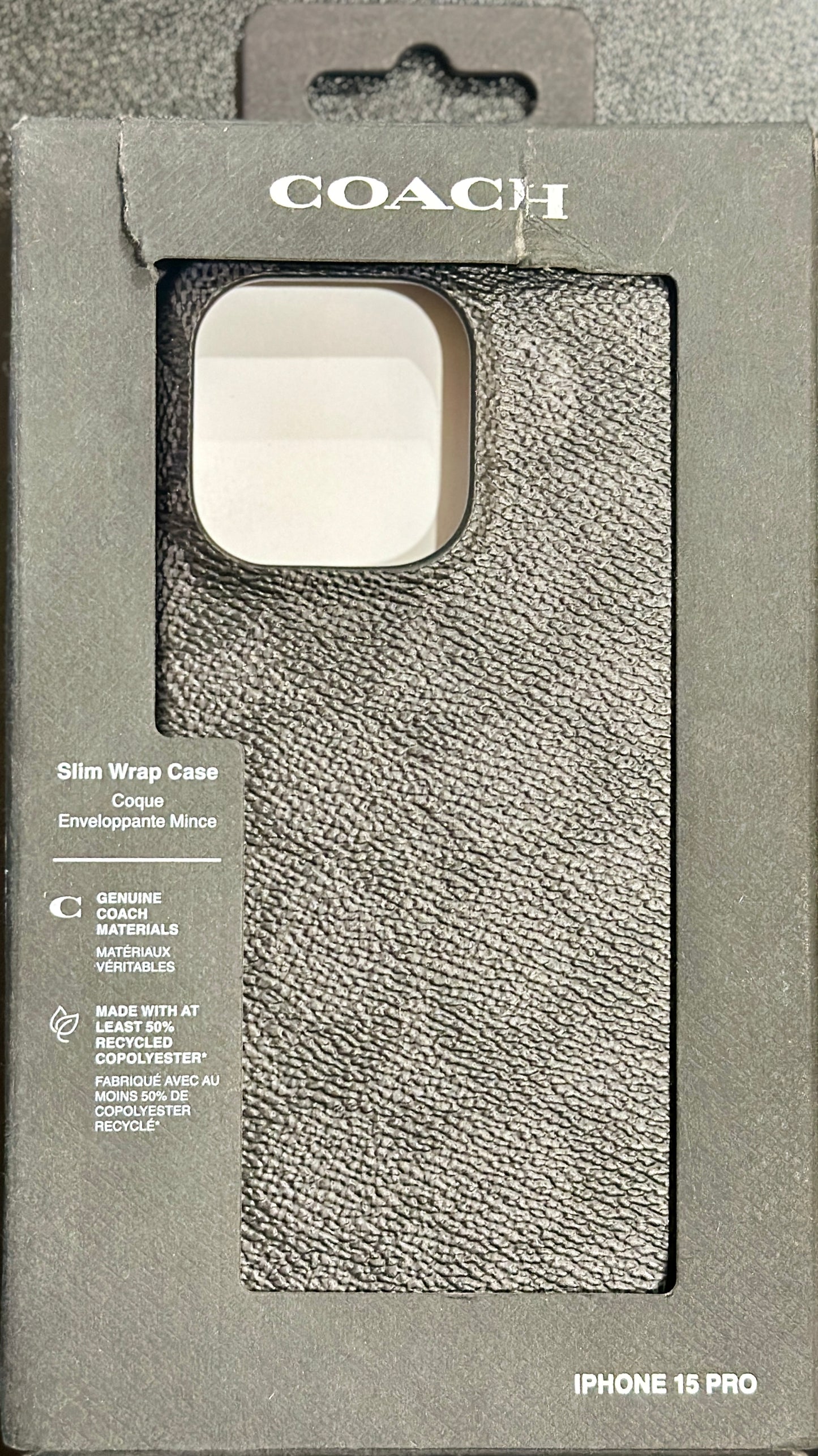 Coach Signature Canvas Slim Wrap Case for Apple iPhone 15Pro