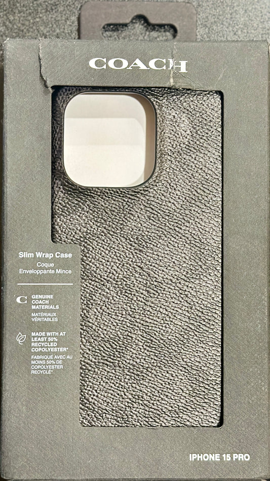Coach Signature Canvas Slim Wrap Case for Apple iPhone 15Pro