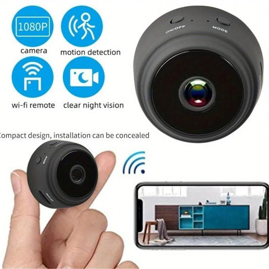 Mini HD Security Camera 1080p – WiFi Remote View, Easy Setup, Home Surveillance