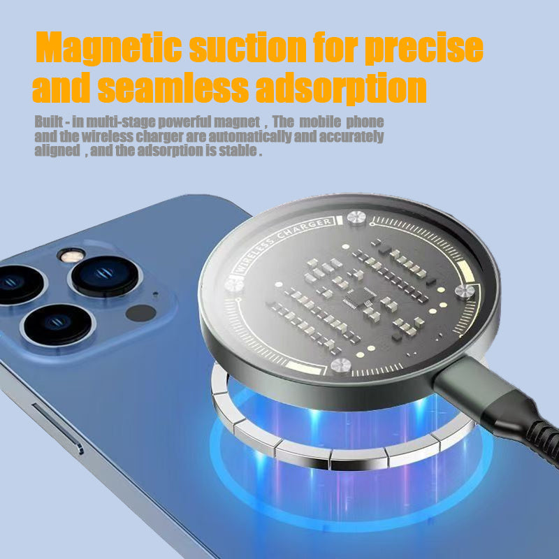 Magnetic Wireless Charger 15W Fast Charging Pad for iPhone 12–17 Series