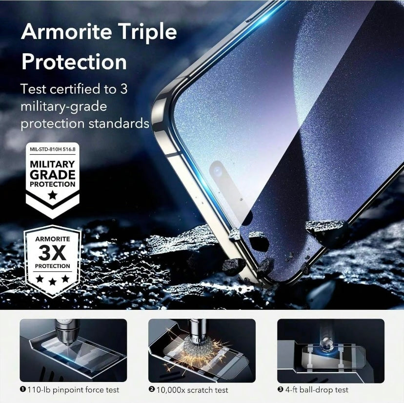 2-Pack Matte Screen Protector Glass for iPhone 14 15 Plus Pro Max Anti-Glare